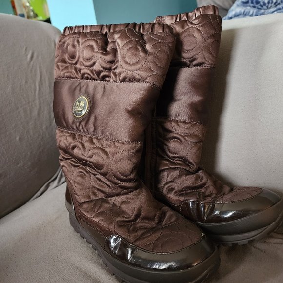Coach Drexel Boots Chocolate Brown - Picture 1 of 4